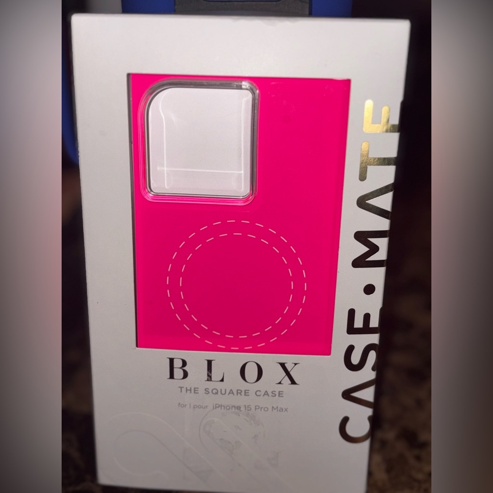Case-Mate Blox Square Case for iPhone 15 Pro Max - Hot Pink